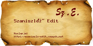 Szaniszló Edit névjegykártya
