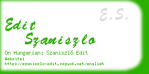 edit szaniszlo business card